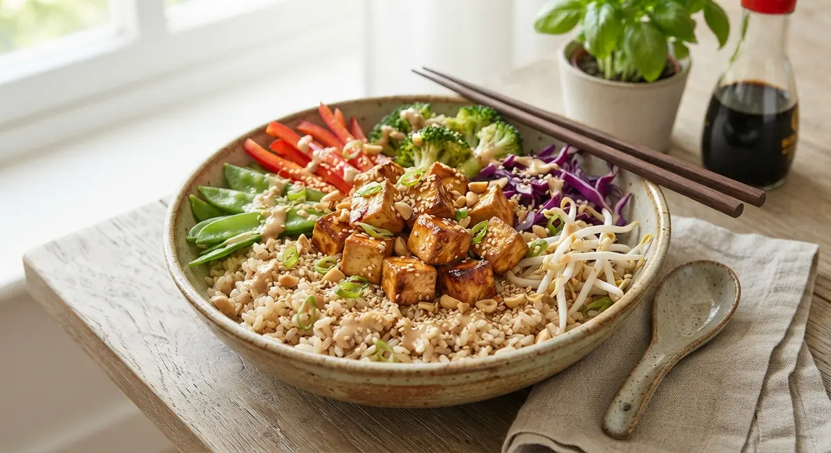 Soy Tofu Brown Rice Crunchy Vegetables